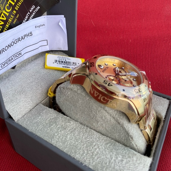 18K Gold Plated Invicta Pro Diver SCUBA (NWT)SALE - Picture 8 of 14